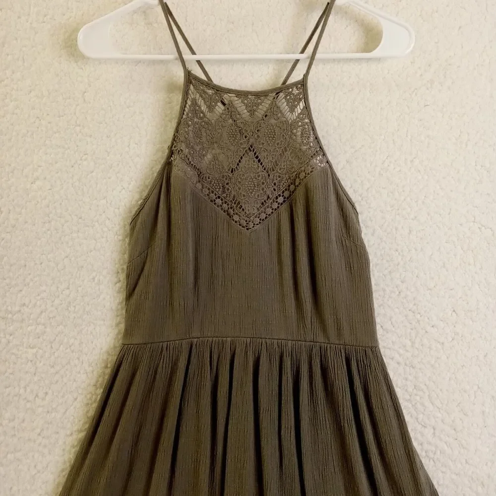 Charlotte Russe Dress Womens Green Sleeveless Summer‎ Short